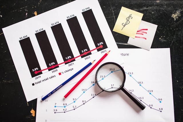 Checklist and magnifying glass representing an SEO audit process